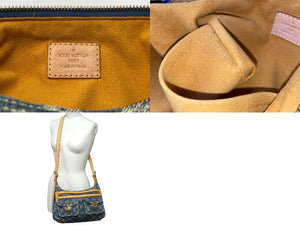 LOUIS VUITTON ルイヴィトン モノグラムデニム バギーPM ワンショルダーバッグ M95049 ブルー ショルダー 美品 中古 61496