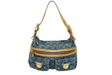 LOUIS VUITTON ルイヴィトン モノグラムデニム バギーPM ワンショルダーバッグ M95049 ブルー ショルダー 美品 中古 61496