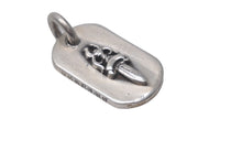 Load image into Gallery viewer, CHROME HEARTS クロムハーツ ペンダントトップ スモール レイズド ダガー ドッグ タグ シルバー925 15g 良品 中古 61497