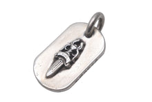 Load image into Gallery viewer, CHROME HEARTS クロムハーツ ペンダントトップ スモール レイズド ダガー ドッグ タグ シルバー925 15g 良品 中古 61497