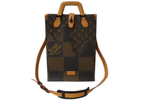 Load image into Gallery viewer, LOUIS VUITTON ルイヴィトン トートバッグ ジャイアント NIGO ダミエ モノグラムキャンバス ブラウン N40355 美品 中古 61500