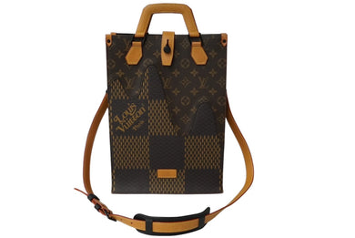 LOUIS VUITTON ルイヴィトン トートバッグ ジャイアント NIGO ダミエ モノグラムキャンバス ブラウン N40355 美品 中古 61500