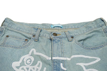 画像をギャラリービューアに読み込む, ICE CREAM アイスクリーム BAGGY DENIM SHORTS バギーデニムショーツ ICJP233P006 サイズL ブルー 美品 中古 61515