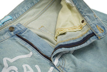 画像をギャラリービューアに読み込む, ICE CREAM アイスクリーム BAGGY DENIM SHORTS バギーデニムショーツ ICJP233P006 サイズL ブルー 美品 中古 61515