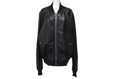Rick Owens リックオウエンス レザージャケット RU02B2786-LLP シープレザー ブラック シルバー金具 美品 中古 61520