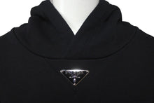 Load image into Gallery viewer, 極美品 PRADA プラダ コットンフリース フーディー 23年 UJL45B ブラック パーカー トライアングルロゴ 現行 サイズXS 中古 61527