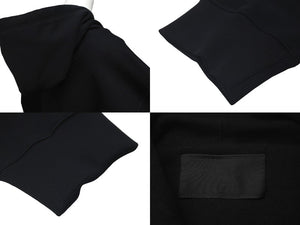 極美品 PRADA プラダ コットンフリース フーディー 23年 UJL45B ブラック パーカー トライアングルロゴ 現行 サイズXS 中古 61527
