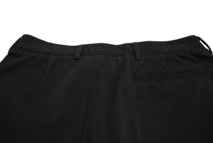 PRADA プラダ テーパードパンツ 裾ファスナー コットン地 裾ブランドロゴ イタリア ブラック レッド 46 美品 中古 61541 