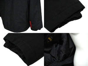PRADA SPORTS プラダスポーツ GORE-TEX ナイロン ジャケット ブラック フーディー 中綿 ルナロッサ SGV155 46 美品 中古 61542