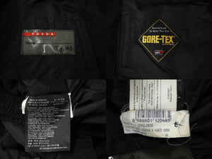 PRADA SPORTS プラダスポーツ GORE-TEX ナイロン ジャケット ブラック フーディー 中綿 ルナロッサ SGV155 46 美品 中古 61542