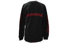 Load image into Gallery viewer, CHROME HEARTS クロムハーツ 長袖Ｔシャツ ブランドロゴ スクロールロゴ サイズS ブラック レッド コットン 美品 中古 61550
