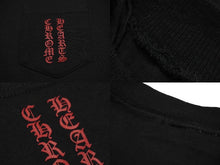 Load image into Gallery viewer, CHROME HEARTS クロムハーツ 長袖Ｔシャツ ブランドロゴ スクロールロゴ サイズS ブラック レッド コットン 美品 中古 61550