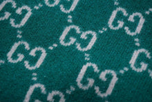 Load image into Gallery viewer, GUCCI グッチ GG柄 Vネックニット セーター グリーン 20SS サイズXL ウール 597725 XKA4R 美品 中古 61555