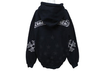 Load image into Gallery viewer, 極美品 CHROME HEARTS クロムハーツ 裏地サーマルスタープリント ジップアップパーカー JW-0332861002 ブラック L 中古 61559