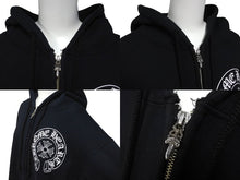 Load image into Gallery viewer, 極美品 CHROME HEARTS クロムハーツ 裏地サーマルスタープリント ジップアップパーカー JW-0332861002 ブラック L 中古 61559