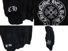 Load image into Gallery viewer, 極美品 CHROME HEARTS クロムハーツ 裏地サーマルスタープリント ジップアップパーカー JW-0332861002 ブラック L 中古 61559