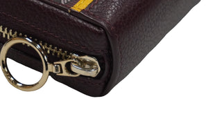 FAURE LE PAGE フォレルパージ ショルダーバッグ ウォレットバッグ 長財布 エカイユ柄 レザー パープル イエロー 美品 中古 61567