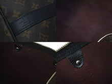 画像をギャラリービューアに読み込む, LOUIS VUITTON ルイヴィトン キーポルバンドリエール55 ボストンバッグ M56714 モノグラムマカサー ブラック 美品 中古 61571