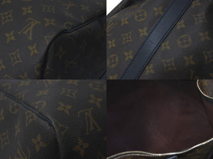 LOUIS VUITTON ルイヴィトン キーポルバンドリエール55 ボストンバッグ M56714 モノグラムマカサー ブラック 美品 中古 61571