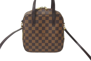 LOUIS VUITTON ルイヴィトン スポティーニ ハンドバッグ N48021 スペシャルオーダー ダミエキャンバス ブラウン 美品 中古 61572