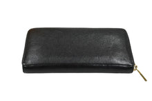 画像をギャラリービューアに読み込む, YVES SAINT LAURENT イヴ サンローラン 長財布 ラウンドファスナー YSLロゴ 352904 レザー ブラック 美品 中古 61574 