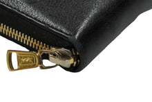 画像をギャラリービューアに読み込む, YVES SAINT LAURENT イヴ サンローラン 長財布 ラウンドファスナー YSLロゴ 352904 レザー ブラック 美品 中古 61574 