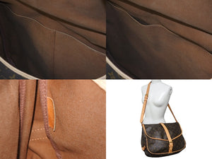 LOUIS VUITTON ルイ ヴィトン ソミュール35 ショルダーバッグ M42254 モノグラムキャンバス ブラウン 美品 中古 61581