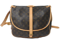 Load image into Gallery viewer, LOUIS VUITTON ルイ ヴィトン ソミュール35 ショルダーバッグ M42254 モノグラムキャンバス ブラウン 美品 中古 61581