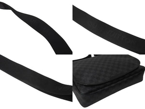 LOUIS VUITTON ルイヴィトン ダミエ グラフィット ダニエルMM ショルダーバッグ N58029 ブラック 美品 中古 61583