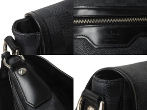 LOUIS VUITTON ルイヴィトン ダミエ グラフィット ダニエルMM ショルダーバッグ N58029 ブラック 美品 中古 61583