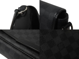 LOUIS VUITTON ルイヴィトン ダミエ グラフィット ダニエルMM ショルダーバッグ N58029 ブラック 美品 中古 61583