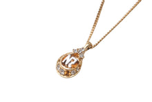 Load image into Gallery viewer, NINA RICCI ニナリッチ ネックレス ロゴ アクセサリー GP ラインストーン 6g ゴールド シルバー 美品 中古 61585