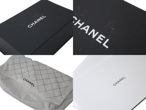 未使用品 CHANEL シャネル Wフラップ 23 ショルダーバッグ キャビアスキン ランダム マトラッセ ゴールド金具 ブラック 中古 61590