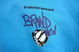 新品未使用 CHROME HEARTS × MATTY BOY クロムハーツ マッティボーイ スウェット 24SS サイズXXL ブルー コットン 中古 61591
