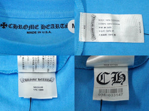 新品未使用品 CHROME HEARTS クロムハーツ MATTY BOY BRAIN NEW マッティボーイ 半袖Ｔシャツ コットン ライトブルー M 中古 61595