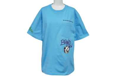 新品未使用品 CHROME HEARTS クロムハーツ MATTY BOY BRAIN NEW マッティボーイ 半袖Ｔシャツ コットン ライトブルー M 中古 61595