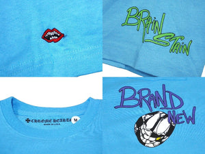 新品未使用品 CHROME HEARTS クロムハーツ MATTY BOY BRAIN NEW マッティボーイ 半袖Ｔシャツ コットン ライトブルー M 中古 61595