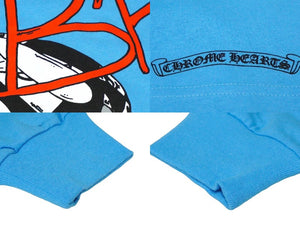 新品未使用品 CHROME HEARTS クロムハーツ MATTY BOY BRAIN NEW マッティボーイ 長袖Ｔシャツ コットン ライトブルー M 中古 61596