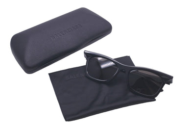 BALENCIAGA バレンシアガ サングラス サイズ52☐18-140 ブラック プラスチック ロゴ BB0099S 美品 中古 61604