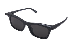 BALENCIAGA バレンシアガ サングラス サイズ52☐18-140 ブラック プラスチック ロゴ BB0099S 美品 中古 61604