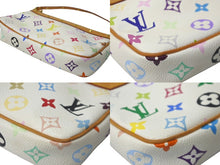 Load image into Gallery viewer, LOUIS VUITTON ルイヴィトン 村上隆 ポシェットアクセソワール マルチカラー ホワイト M92649 良品 中古 61610