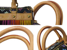 画像をギャラリービューアに読み込む, 極美品 LOUIS VUITTON ルイヴィトン 村上隆 スピーディ25 フラーンジュ M40114 モノグラムマルチ ブラック 中古 61613