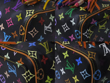 画像をギャラリービューアに読み込む, 極美品 LOUIS VUITTON ルイヴィトン 村上隆 スピーディ25 フラーンジュ M40114 モノグラムマルチ ブラック 中古 61613
