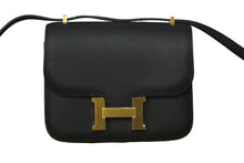 Load image into Gallery viewer, 新品未使用 HERMES エルメス ショルダーバッグ ミニ コンスタンス3 ブラック ローズゴールド金具 エプソン U刻印 中古 61617