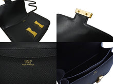 Load image into Gallery viewer, 新品未使用 HERMES エルメス ショルダーバッグ ミニ コンスタンス3 ブラック ローズゴールド金具 エプソン U刻印 中古 61617