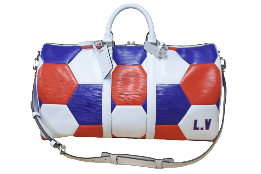 LOUIS VUITTON ルイヴィトン キーポル バンドリエール50 ボストンバッグ 2018FIFAワールドカップ エピレザー 美品 中古 61619