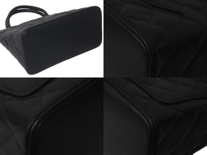 極美品 CHANEL シャネル 復刻トートバック A01804 シール 無し キャビアスキン ブラック シルバープレート 中古 61620