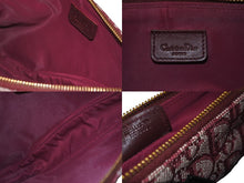 Load image into Gallery viewer, Christian DIor クリスチャンディオール トロッター柄 サドル ポーチ レッド ワンショルダー MC1022 美品 中古 61622