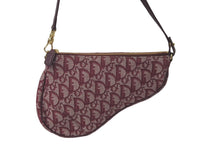 Load image into Gallery viewer, Christian DIor クリスチャンディオール トロッター柄 サドル ポーチ レッド ワンショルダー MC1022 美品 中古 61622