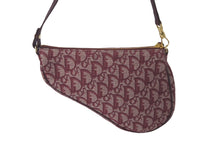 Load image into Gallery viewer, Christian DIor クリスチャンディオール トロッター柄 サドル ポーチ レッド ワンショルダー MC1022 美品 中古 61622
